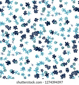 Small Floral Seamless Pattern with Cute Wild Flowers. Girlie Rapport for Cloth, Dress, Underwear in Trendy Country Style. Colorful Seamless Pattern with Tiny Flowers. Vector Background