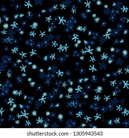 Small Floral Seamless Pattern with Cute Wild Flowers. Girlie Rapport for Wallpaper, Dress, Underwear in Trendy Liberty Style. Colorful Seamless Pattern with Tiny Flowers. Vector Background
