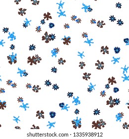 Small Floral Seamless Pattern with Cute Wild Flowers. Girlie Rapport for Print, Linen, Fabric in Trendy Country Style. Colorful Seamless Pattern with Tiny Flowers. Vector Background