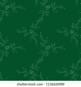 Small Floral Seamless Pattern with Delicate Daisy Flowers. Feminine Rapport for Textile, Fabric, Wallpaper in Trendy Liberty Style. Colorful Seamless Pattern with Tiny Flowers. Vector Background.