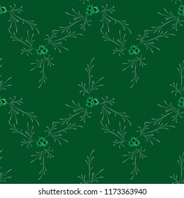Small Floral Seamless Pattern with Delicate Daisy Flowers. Feminine Rapport for Textile, Fabric, Wallpaper in Trendy Country Style. Colorful Seamless Pattern with Tiny Flowers. Vector Background.