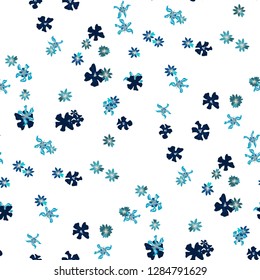 Small Floral Seamless Pattern with Delicate Wild Flowers. Girlie Rapport for Print, Textile, Fabric in Trendy Country Style. Colorful Seamless Pattern with Tiny Flowers. Vector Background