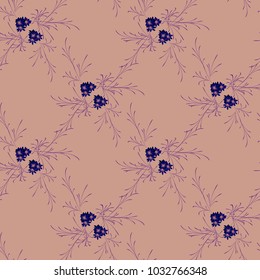 Small Floral Seamless Pattern with Gentle Daisy Flowers. Feminine Rapport for Linen, Textile, Wallpaper in Trendy Liberty Style. Colorful Seamless Pattern with Tiny Flowers. Vector Background.