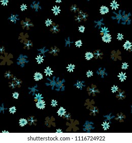 Small Floral Seamless Pattern with Gentle Wild Flowers. Feminine Rapport for Print, Linen, Chintz in Trendy Country Style. Colorful Seamless Pattern with Tiny Flowers. Vector Background