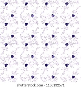 Small Floral Seamless Pattern with Gentle Daisy Flowers. Feminine Rapport for Textile, Fabric, Wallpaper in Trendy Country Style. Colorful Seamless Pattern with Tiny Flowers. Vector Background.