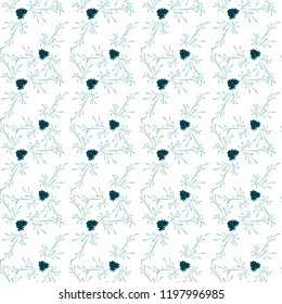 Small Floral Seamless Pattern with Gentle Daisy Flowers. Feminine Rapport for Linen, Fabric, Wallpaper in Trendy Country Style. Colorful Seamless Pattern with Tiny Flowers. Vector Background.