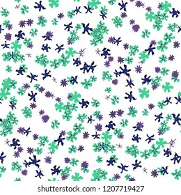 Small Floral Seamless Pattern with Gentle Wild Flowers. Girlie Rapport for Linen, Textile, Fabric in Trendy Country Style. Colorful Seamless Pattern with Tiny Flowers. Vector Background