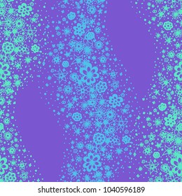 Small Floral Seamless Pattern. Little Flowers Hand Drawn in Zentangle Style. Vector Simple Background for Wallpaper, Textile, Fabric. Seamless Texture with Gentle Doodle Blossoms