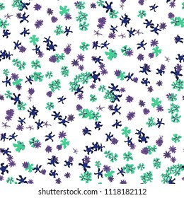 Small Floral Seamless Pattern with Lovely Wild Flowers. Girlie Rapport for Wallpaper, Linen, Chintz in Trendy Liberty Style. Colorful Seamless Pattern with Tiny Flowers. Vector Background