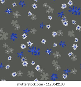 Small Floral Seamless Pattern with Lovely Wild Flowers. Girlie Rapport for Cloth, Cotton, Underwear in Trendy Country Style. Colorful Seamless Pattern with Tiny Flowers. Vector Background