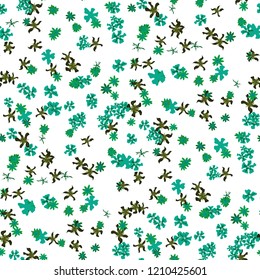 Small Floral Seamless Pattern with Lovely Wild Flowers. Feminine Rapport for Print, Linen, Chintz in Trendy Country Style. Colorful Seamless Pattern with Tiny Flowers. Vector Background