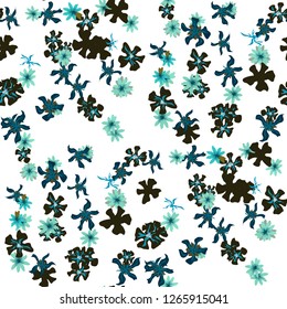 Small Floral Seamless Pattern with Lovely Wild Flowers. Girlie Rapport for Cloth, Cotton, Underwear in Trendy Liberty Style. Colorful Seamless Pattern with Tiny Flowers. Vector Background