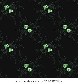 Small Floral Seamless Pattern with Pretty Daisy Flowers. Feminine Rapport for Linen, Textile, Fabric in Trendy Rustic Style. Colorful Seamless Pattern with Tiny Flowers. Vector Background.