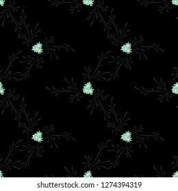 Small Floral Seamless Pattern with Pretty Daisy Flowers. Feminine Rapport for Linen, Fabric, Wallpaper in Trendy Rustic Style. Colorful Seamless Pattern with Tiny Flowers. Vector Background.