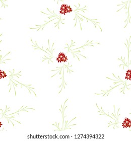 Small Floral Seamless Pattern with Pretty Daisy Flowers. Feminine Rapport for Textile, Fabric, Wallpaper in Trendy Rustic Style. Colorful Seamless Pattern with Tiny Flowers. Vector Background.
