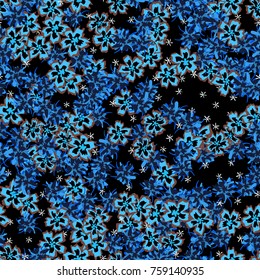 Small Floral Seamless Pattern. Simple Flowers for Rapport, Textile, Wallpaper, Fabric or Print. Feminine Texture in Rustic Style. Trendy Seamless Ornament in Vector. Bright Colors