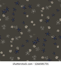 Small Floral Seamless Texture with Cute Wild Flowers. Feminine Rapport for Cloth, Cotton, Underwear in Trendy Country Style. Colorful Seamless Pattern with Tiny Flowers. Vector Background