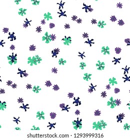 Small Floral Seamless Texture with Cute Wild Flowers. Feminine Rapport for Linen, Textile, Fabric in Trendy Liberty Style. Colorful Seamless Pattern with Tiny Flowers. Vector Background