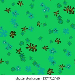 Small Floral Seamless Texture with Cute Wild Flowers. Feminine Rapport for Cloth, Cotton, Underwear in Trendy Country Style. Colorful Seamless Pattern with Tiny Flowers. Vector Background