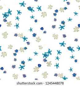 Small Floral Seamless Texture with Delicate Wild Flowers. Feminine Rapport for Print, Textile, Fabric in Trendy Country Style. Colorful Seamless Pattern with Tiny Flowers. Vector Background