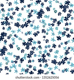 Small Floral Seamless Texture with Delicate Wild Flowers. Feminine Rapport for Print, Linen, Chintz in Trendy Liberty Style. Colorful Seamless Pattern with Tiny Flowers. Vector Background
