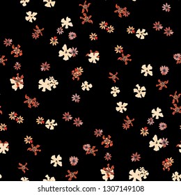 Small Floral Seamless Texture with Gentle Wild Flowers. Feminine Rapport for Cloth, Cotton, Underwear in Trendy Country Style. Colorful Seamless Pattern with Tiny Flowers. Vector Background