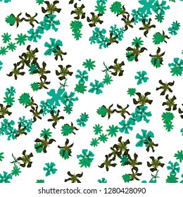 Small Floral Seamless Texture with Lovely Wild Flowers. Girlie Rapport for Cloth, Dress, Underwear in Trendy Liberty Style. Colorful Seamless Pattern with Tiny Flowers. Vector Background