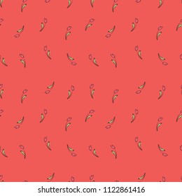 small floral tulips pattern seamless vector. Applicable for gift box, wrapping paper ,coverbook,  banner, social media , fabric motif, bikini, nightdress, summer dress, frieze, soft case, batik, 