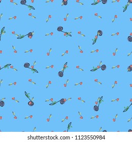 small floral tulips pattern seamless vector. Applicable for gift box, wrapping paper ,coverbook,  banner, social media , fabric motif, bikini, nightdress, summer dress, frieze, soft case, batik, 