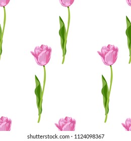 small floral tulips pattern seamless vector. Applicable for gift box, wrapping paper ,coverbook,  banner, social media , fabric motif, bikini, nightdress, summer dress, frieze, soft case, batik, 