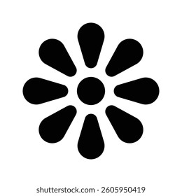 Small Flower Black icon Design