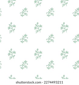 small flower block print repeat vector file