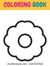 Small Flower Coloring Book Vector Illustration