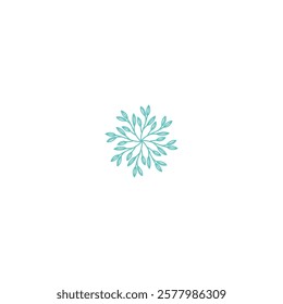 small flower icon logo illusion vector