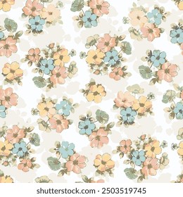 small ,flower leaf shadow,art textile design pattern  seamless repeats, effect abstract ,colors print digital,summer