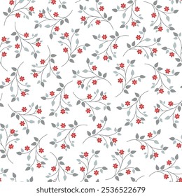 Small flower print.  Romantic and delicate flower pattern.