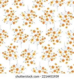 small flower seamless pattern on white background