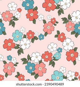 small flower seamless pattern on background