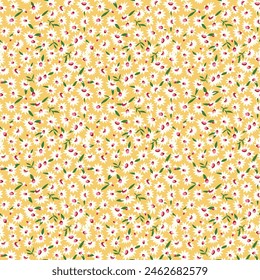 small flower seamless pattern on muster background