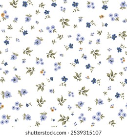 small flower seamless pattern on white background