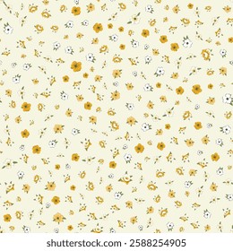small flower seamless pattern on baje background