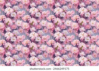 small flower seamless pattern ,pink flower in a vector form 