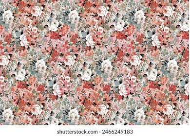 small flower seamless pattern ,pink flower in a vector form 