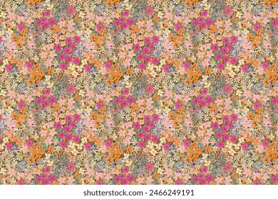 small flower seamless pattern ,pink flower in a vector form 