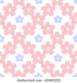 Small flower. Vector illustration of seamless baby pattern.
