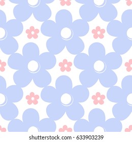 Small flower. Vector illustration of seamless baby pattern.
