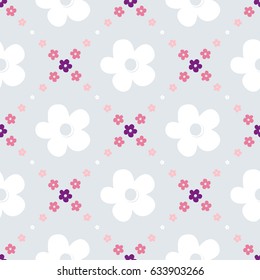 Small flower. Vector illustration of seamless baby pattern.
