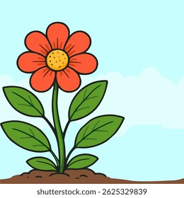 a small flowering garden on the ground