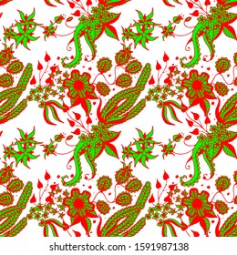 Small Flowers. Background. Modern Indian Rapport.