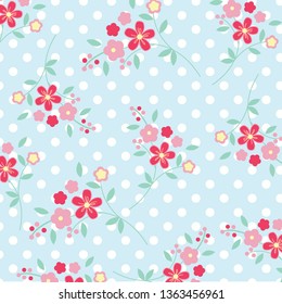 Small flowers. Floral background for textiles.